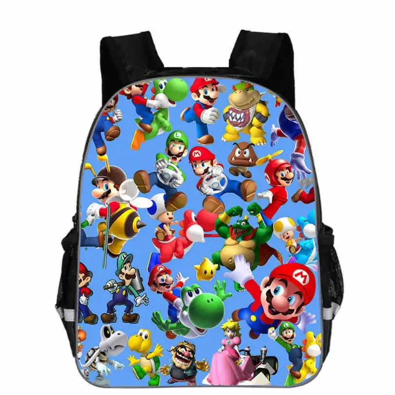 12 дюймов Super Mario Bros Детский сад Infantile маленькие школьные сумки Sonic Bookbags Детская