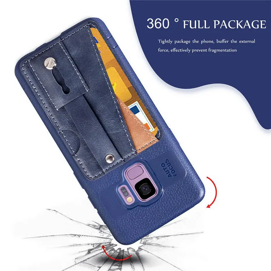 Чехол для телефона Samsung Galaxy S9 S8 S7 Edge Plus J2 J3 J4 J5 J6 2017 A6 A8 2018 Note 8 9 чехлы с кармашком