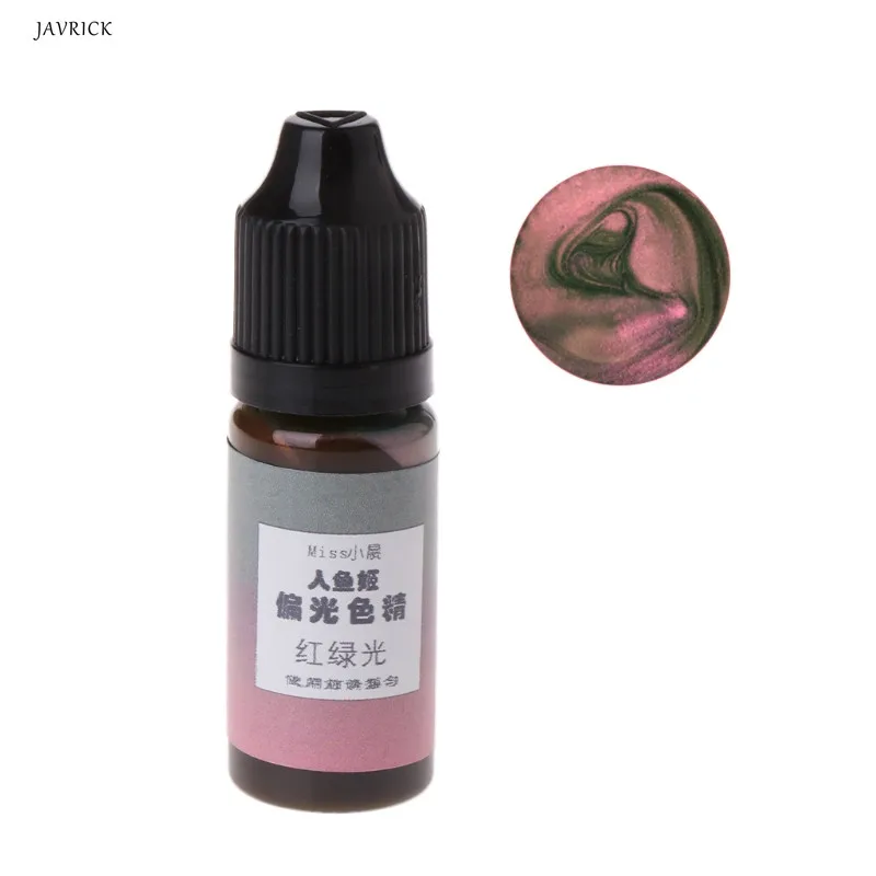 red green JAVRICK 10 мл УФ смолы жидкий краситель пигмент смолы эпоксидная смола DIY ювелирных изделий ремесла Ювелирные изделия инструмент Аксессуары - Цвет: red green