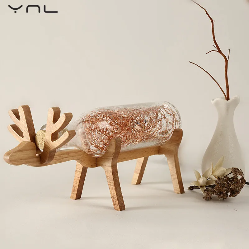 Мультяшный олень светодиодный USB Ночной светильник детская настольная лампа