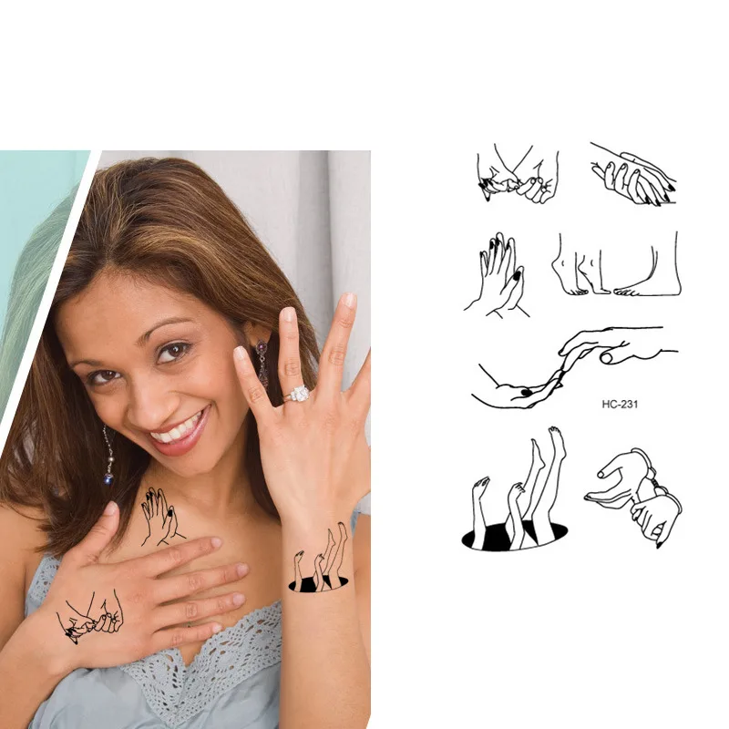 1 шт. поддельные татуировки переводные наклейки защита окружающей среды