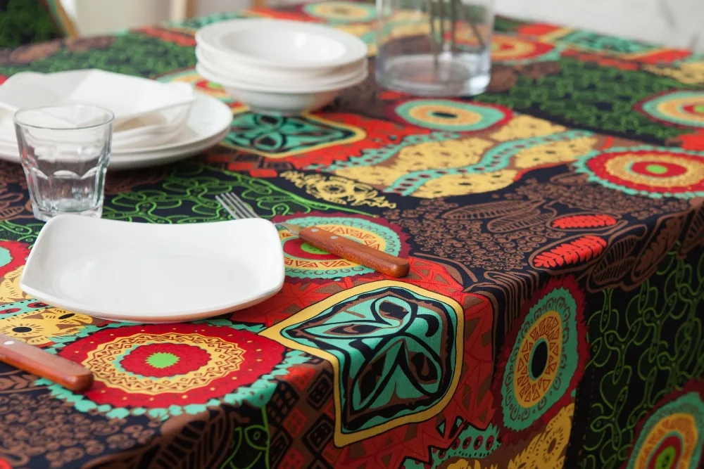 

Tablecloth rectangle Mediterranean flax square table cloth cotton linen table cloth tea table cloth cover cloth decoration