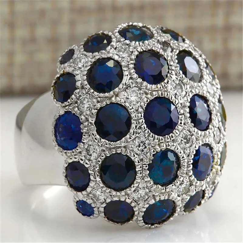 

YWOSPX Top Quality Luxury Zircon Anel Big Rings for Women Jewelry Wedding Anillos Bijoux Engagement Statement Ring Gifts Y30