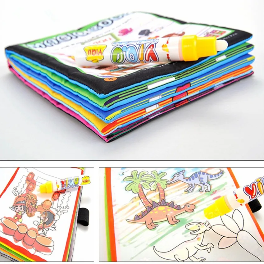 1 шт. многоразовые Волшебная водная тканевая книга с ручкой обучающие игрушки для