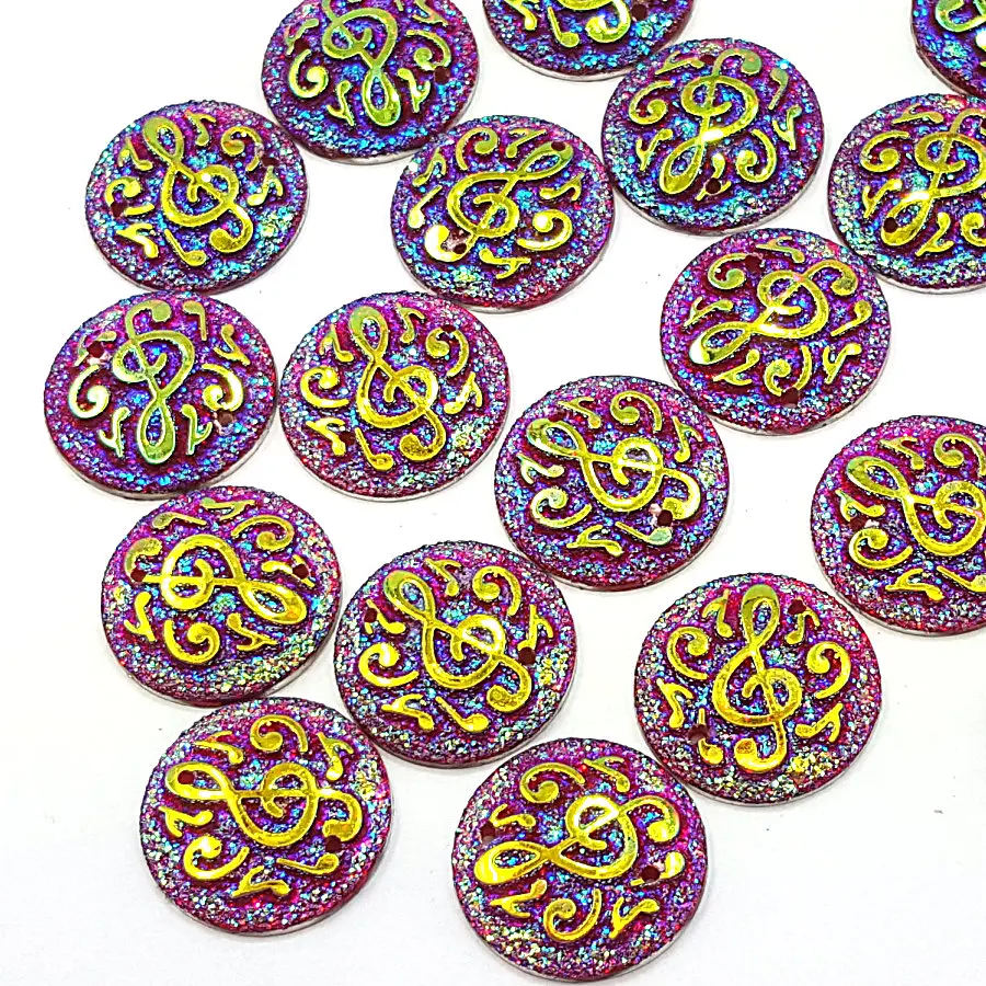 Стразы с музыкальной поверхностью красные 16 мм круглые стразы кристаллы