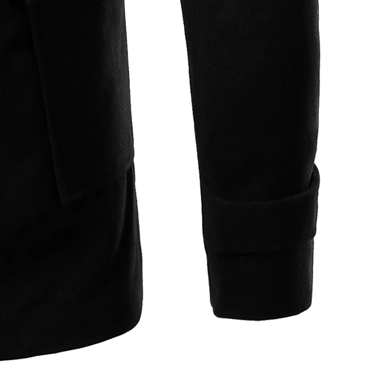 PUNKOOL Горячая Дафлкот Для мужчин Зимние Модные Дизайн Полушерстяные Тренч куртка