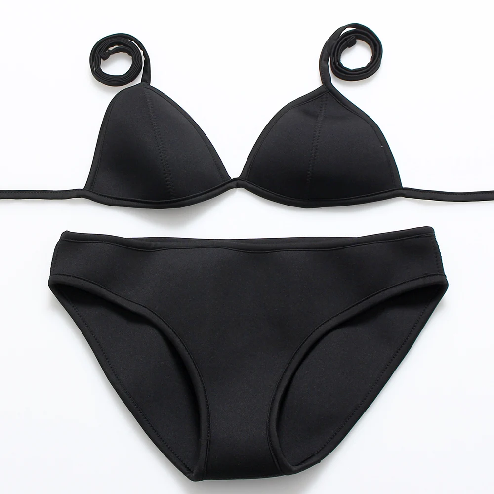 Neoprene Sexy Bikinis Set Swimwear Women Swimming Halter Bathing Beach Wear Bodysuit Bikini Swimsuit Wears Muti Colors |
