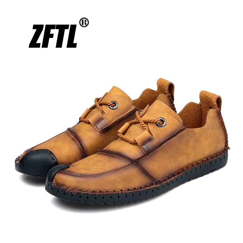 ZFTL New Spring Men Beanie shoes handmade British casual men's tide Boat Genuine Leather leisure Driving 021 | Обувь
