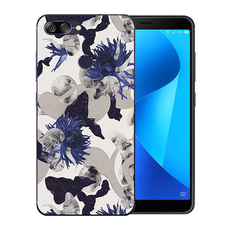 5.7 inch For Asus ZenFone Max Plus M1 ZB570TL Clear Back Cover Blossom Pattern Zenfone Plus(M1) X018DC Slim Case |