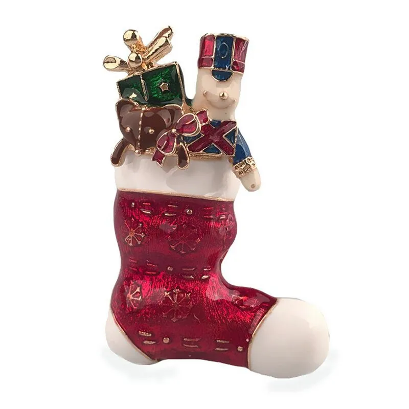 Броши CHICDREAM Изящная Красная обувь ботинки Санта Клауса Симпатичные из сплава для