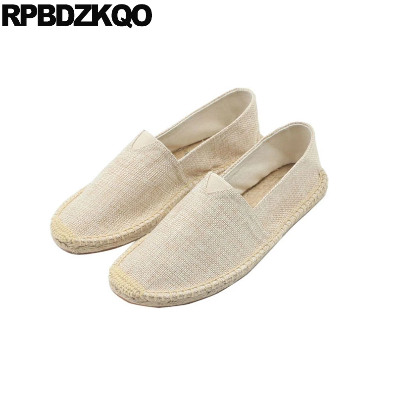 China Plus Size Korean Espadrilles Hemp Men Canvas Shoes Casual Designer New Breathable Spring Fashion Slip On Comfort 11 2021 | Обувь