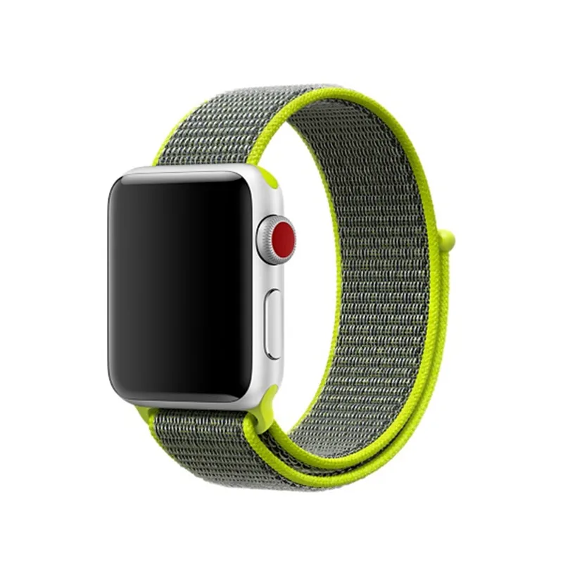 loop light yellow 2 Ремешок для Apple Watch, ремешок для Apple Watch 5, 4, 44, мм, 42 мм, iwatch band 3, 2, 5, 42 мм, 38 мм, Спортивная петля, correa, нейлоновый ремешок для часов - Цвет ремешка: loop light yellow 2