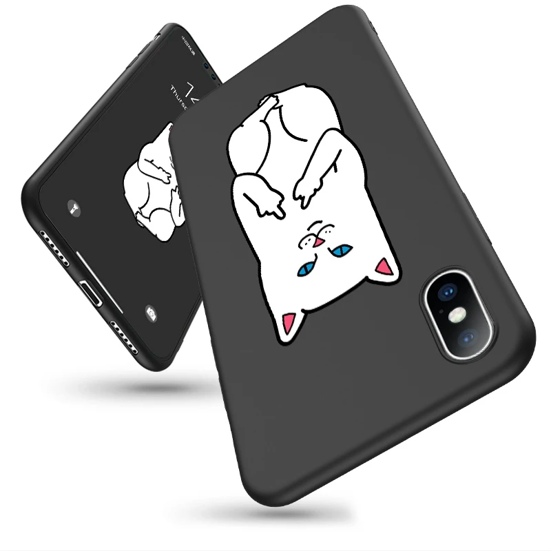 Lovebay мягкий чехол для телефона с кошкой для iphone 7 8 6 6S Plus 5 5S SE XS Max XR X мультяшный силиконовый чехол для телефона