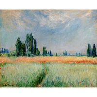 high quality handmade claude monet oil painting reproduction the wheat field canvas art impression landscape artwork wall decor