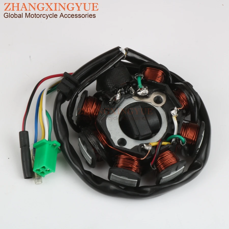 Самокат зажигания статора 6-8 катушки для Jonway Delta YY150T Epsilon YY150T-12 150cc GY6 125/150 152QMI 157QMJ 4- ход поршня