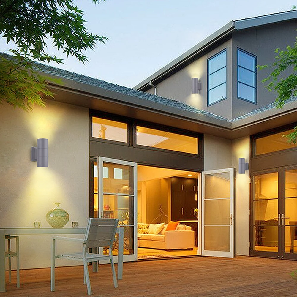 Двойная головка вверх и вниз настенный светильник наружная дверь лампа