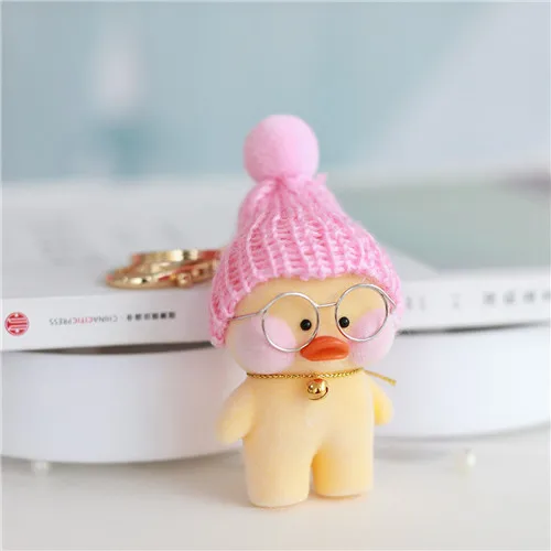 Коричневый Kawaii LaLafanfan кафе подвеска с форме утки брелок мультфильм милый утка автомобиль Декор животных Куклы Игрушки для девочек подарок на день рождения для детей - Цвет: Коричневый
