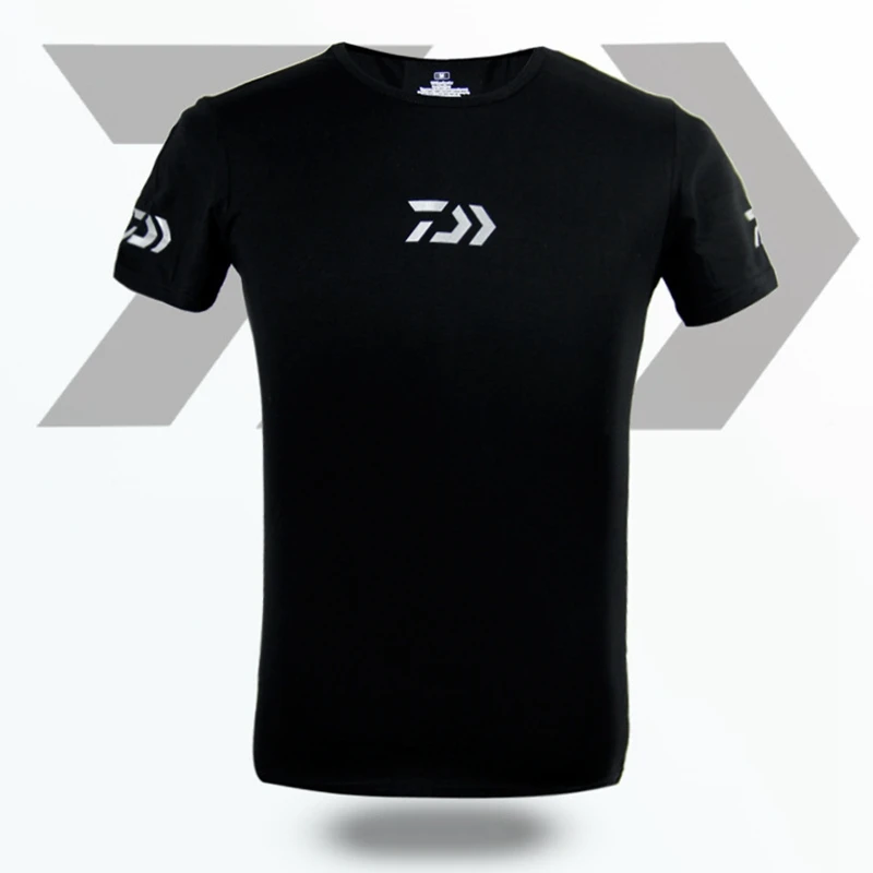 Летняя мужская хлопковая одежда с коротким рукавом для рыбалки быстросохнущая