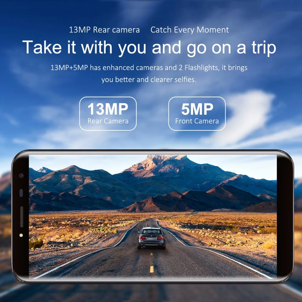 Oukitel C8 соотношением сторон 18:9 Мобильный телефон 5 &quotHD 4 ядра 1 3 ГГц 2 ГБ/16 ГБ