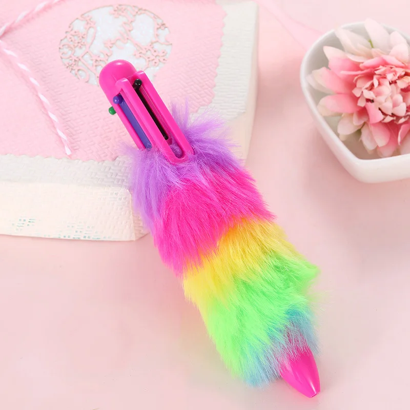 Креативные блестящие весы Плюшевые Ручки милые многоцветные шариковые кавайные