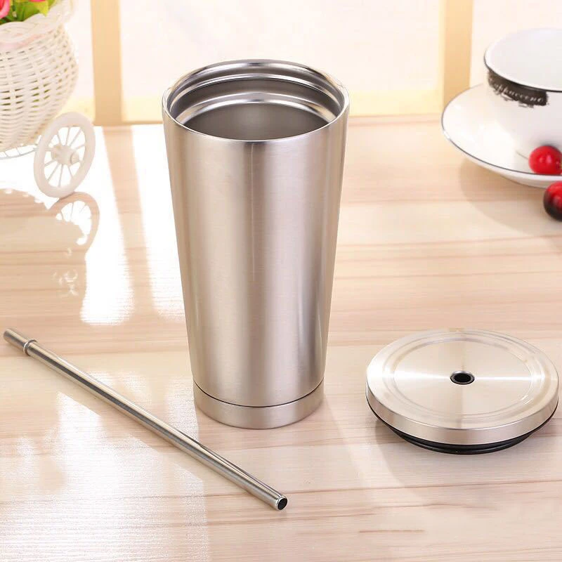 500 мл кружка из нержавеющей стали дорожный стакан кофейная чашка с питьевой