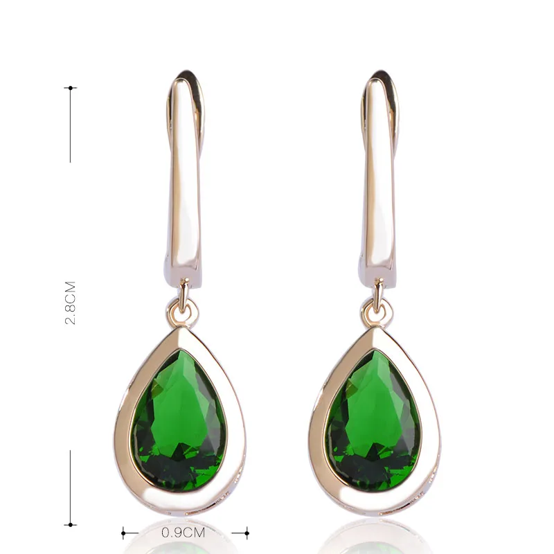 Новое поступление 7 классические цвета эксклюзивный капли воды серьги CZ циркон 18