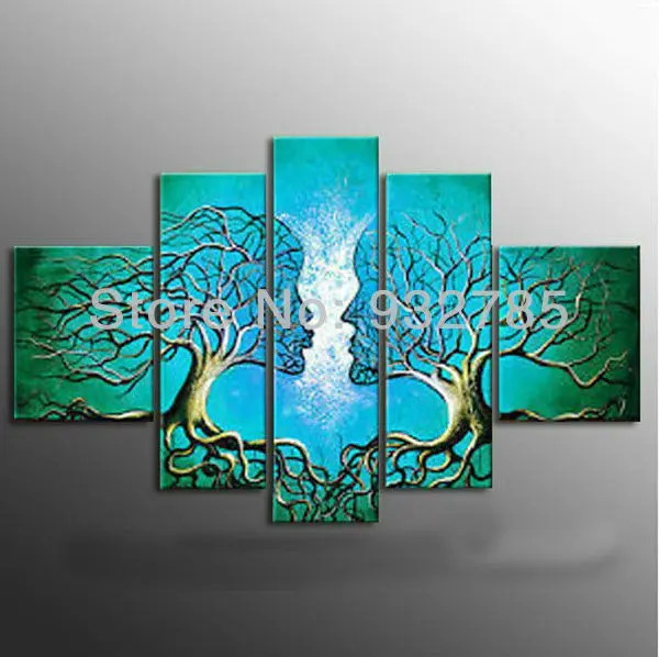 Бесплатная доставка картина маслом портрет парное дерево любовь современная