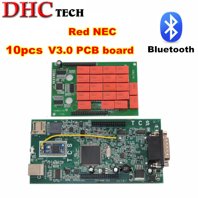 10 шт DHL бесплатно V3.0 OBDIICAT Pro 2016 00 Keygen программное обеспечение Bluetooth с красным реле