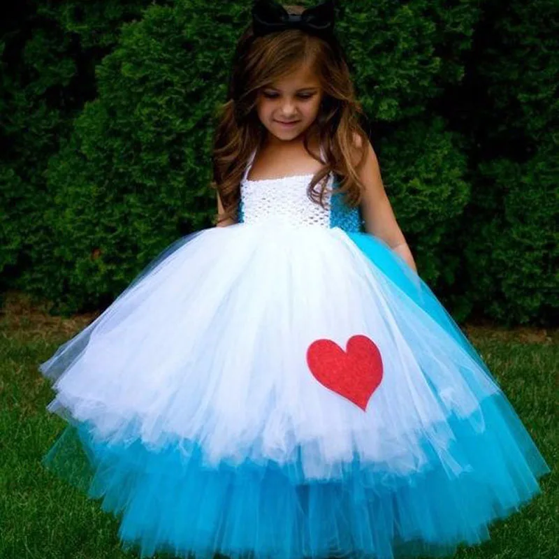 Платье пачка из органзы для девочек с рисунком Алиса в стране чудес|alice in|alice in