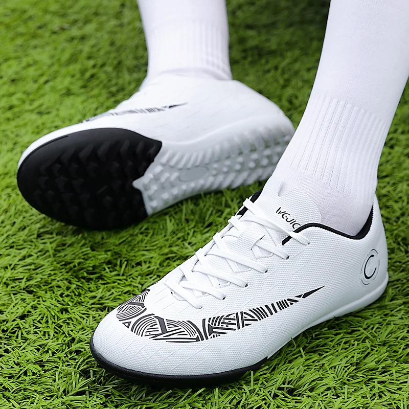 Мужские и женские футбольные бутсы TULUO Дышащие Chuteira Futebol Turf Futsal мужские кроссовки
