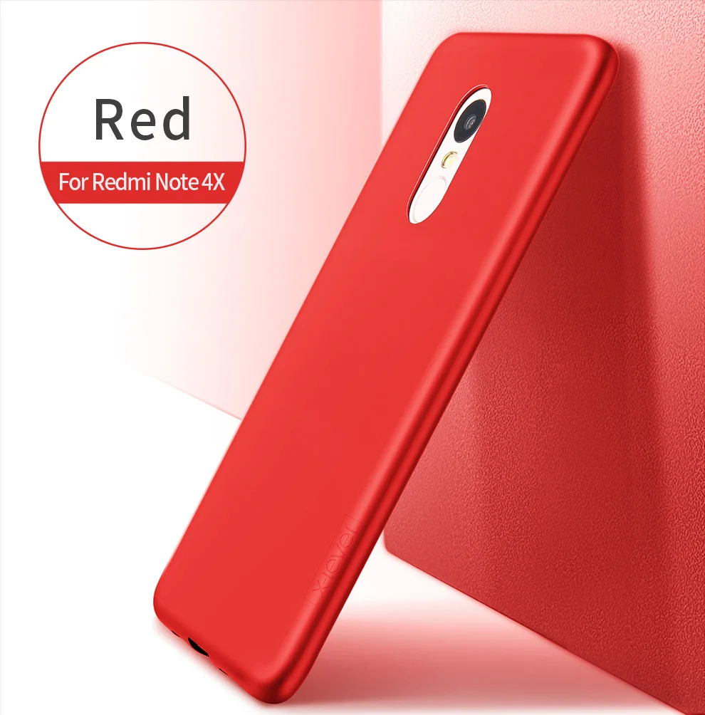 Для Redmi версия 4 Global version чехол X-Level мягкий матовый чехол из ТПУ для Xiaomi Redmi Note 4x Snapdragon 625 Силиконовая задняя крышка