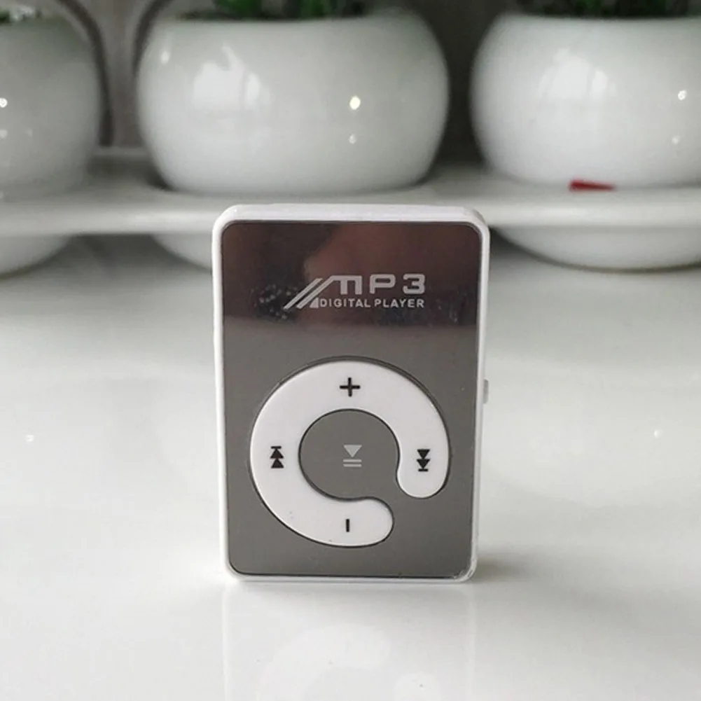 Зеркало портативный спортивный водонепроницаемый C Кнопка цифровой зажим MP3 плеер TF карта мини музыка
