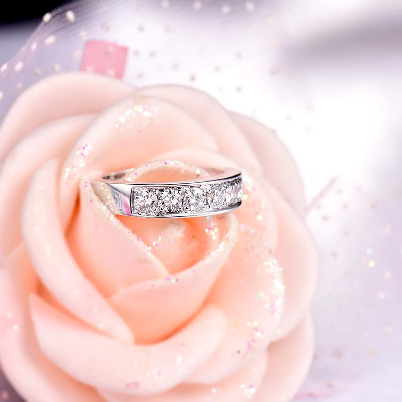 Loverjewelry, кольца для влюбленных пар, обручальное кольцо с бриллиантами, настоящее кольцо из белого золота 18 К, обручальное кольцо, браслет, подарок на день Святого Валентина