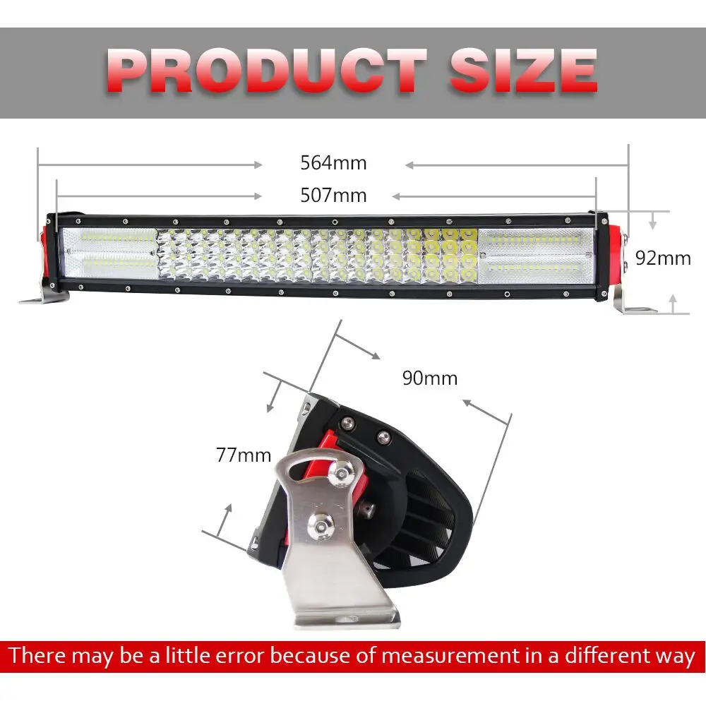 CO LIGHT 8D 4 рядный 22 &quot4x4 светодиодный свет бар внедорожный 384 Вт комбинированный