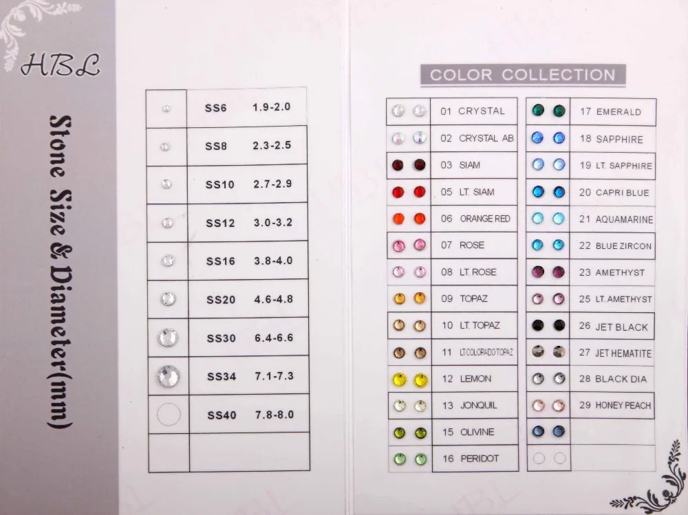SS20 Кристальный легкий топаз цвет 1440 шт./пакет стекло без горячей фиксации камни