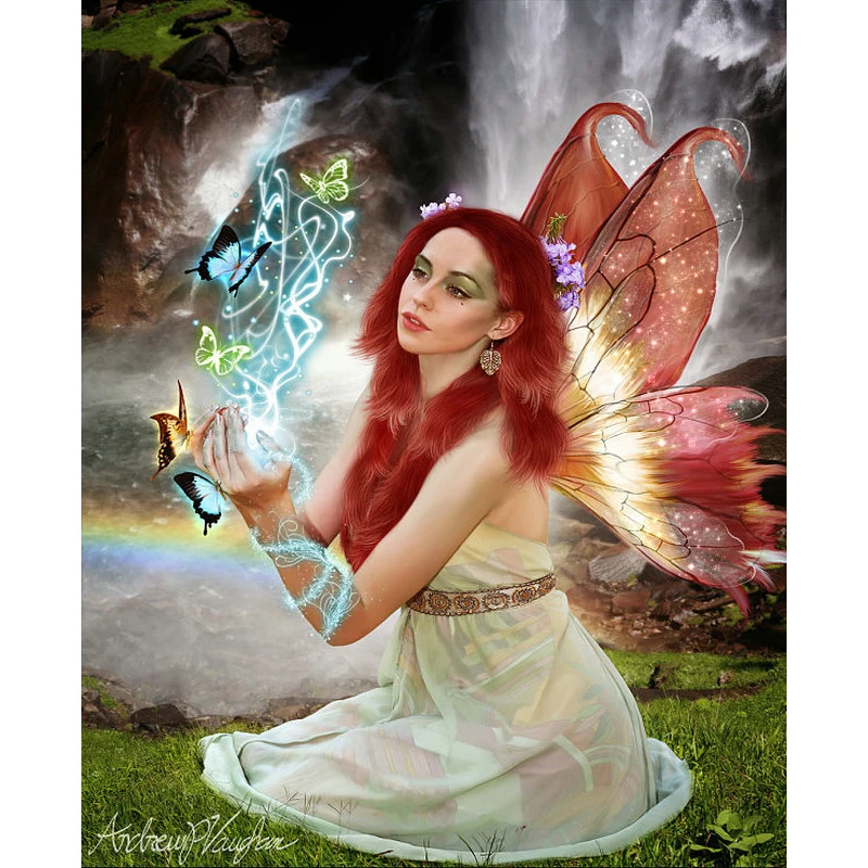 

YIKEE diamond painting Butterfly Fairy,diamond painting square rhinestones,5d diamond puzzle K633