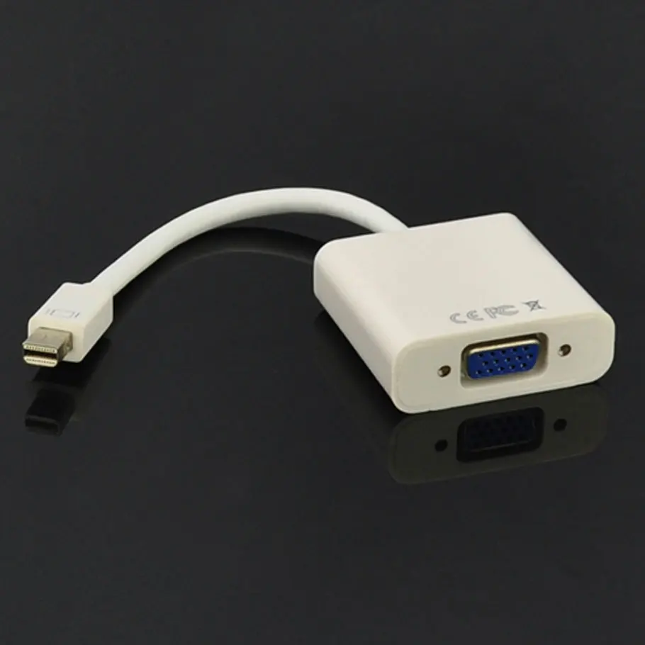 Мини Кабель адаптер для порта дисплея переходник DP VGA Apple MacBook Air Pro iMac Mac Mini Белый