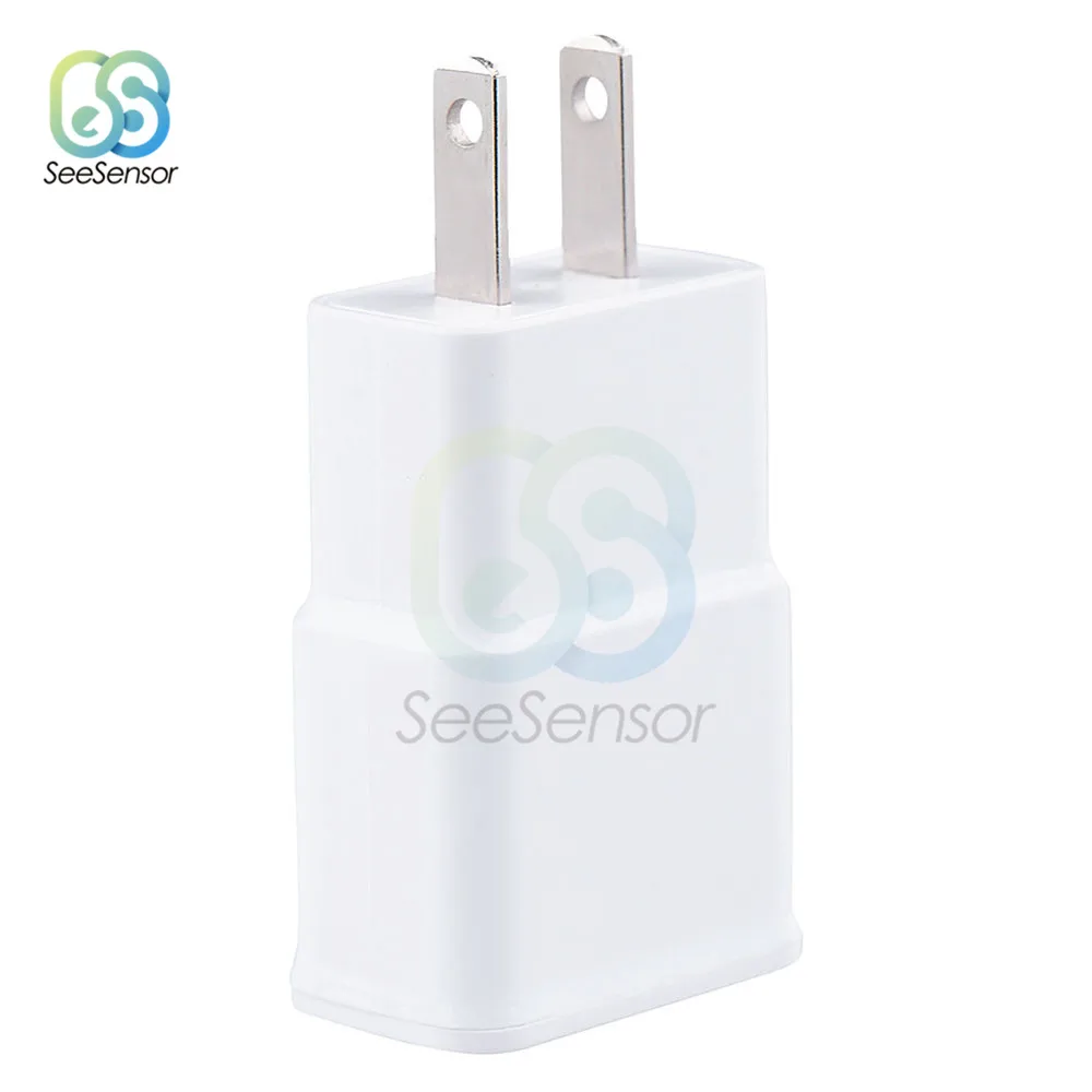 5V 2A EU US USB вилка белый черный настенное зарядное устройство 1 порт быстрая зарядка Регулировка Путешествия адаптер питания электрическая вилка для мобильного