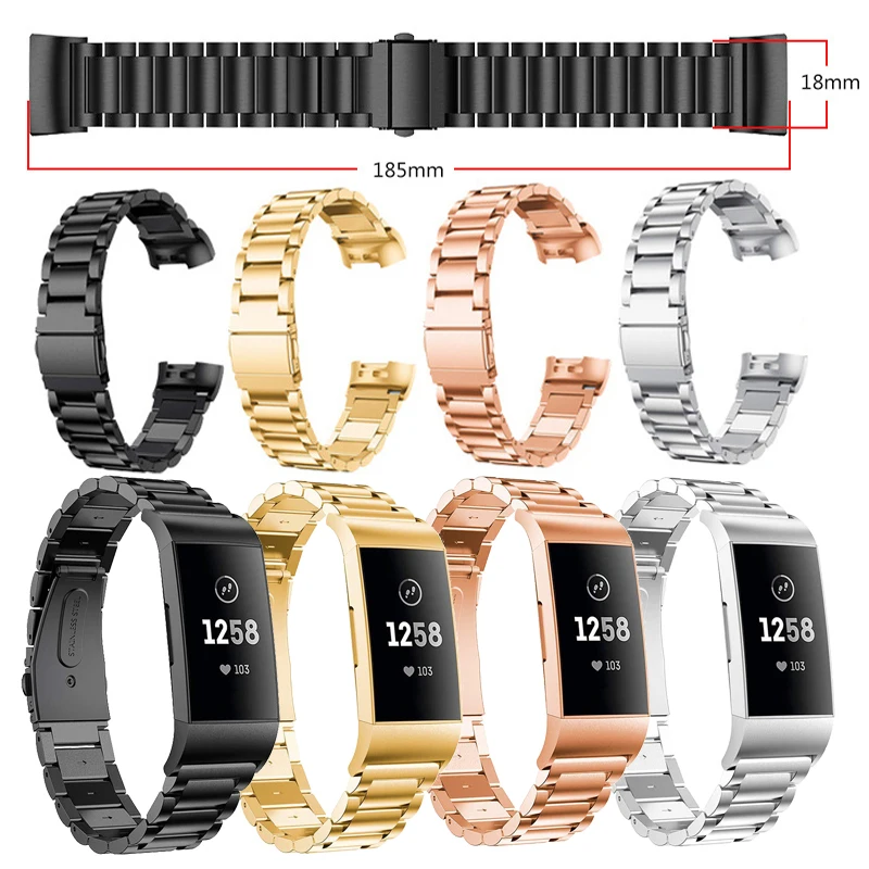 Модный металлический браслет Correa для Fitbit Charge 3 фитнес ремешок Fit bit Band спортивные