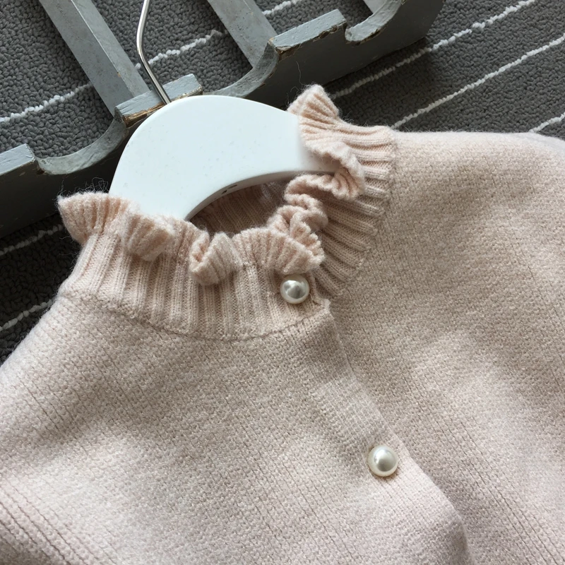 WOTTAGGA/2018 свитер для маленьких девочек детский осенний с вышивкой кардиган куртка