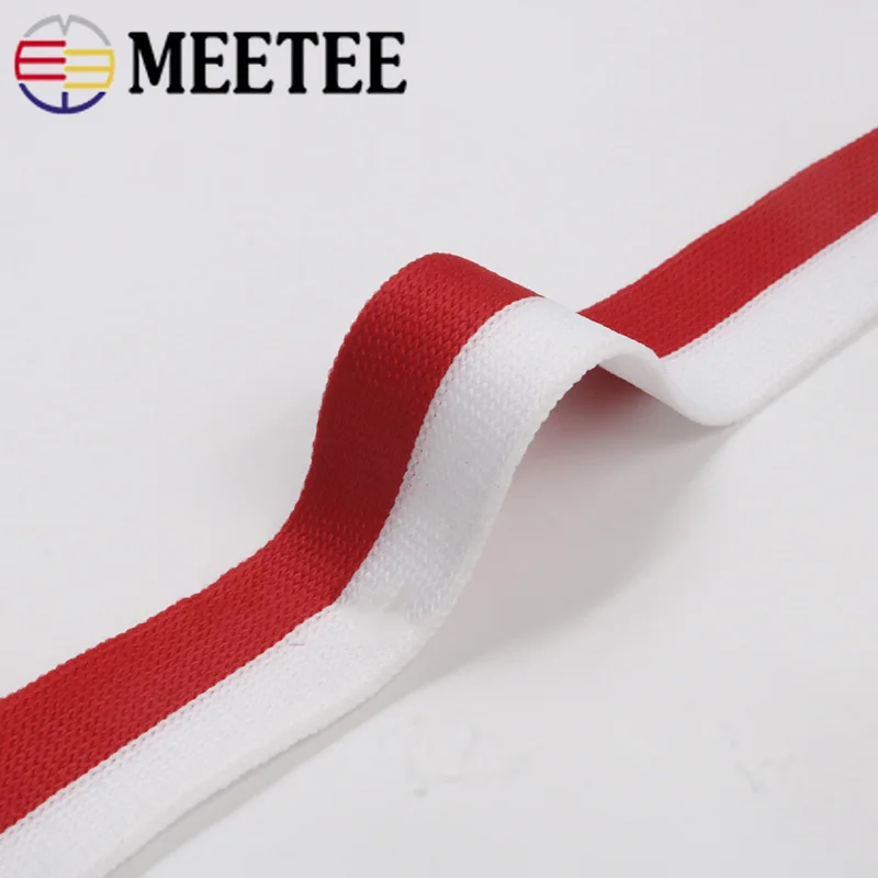 Meetee 23 метра 20/25/30 мм трикотажная тесьма в полоску Декор одежды кружевные планки DIY