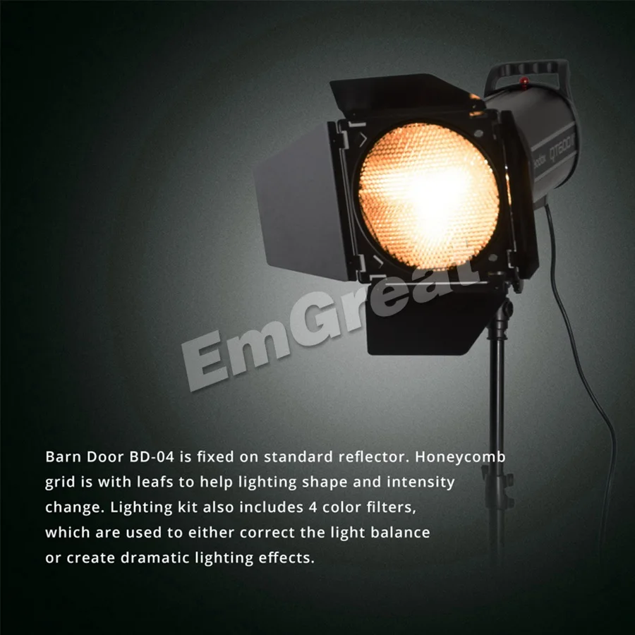 Godox SL-150W Led видео свет 5600 K 150 W CRI 93+ Bowens крепление w/пульт дистанционного управления BD-04 двери сарая соты сетки 4 цветных фильтров