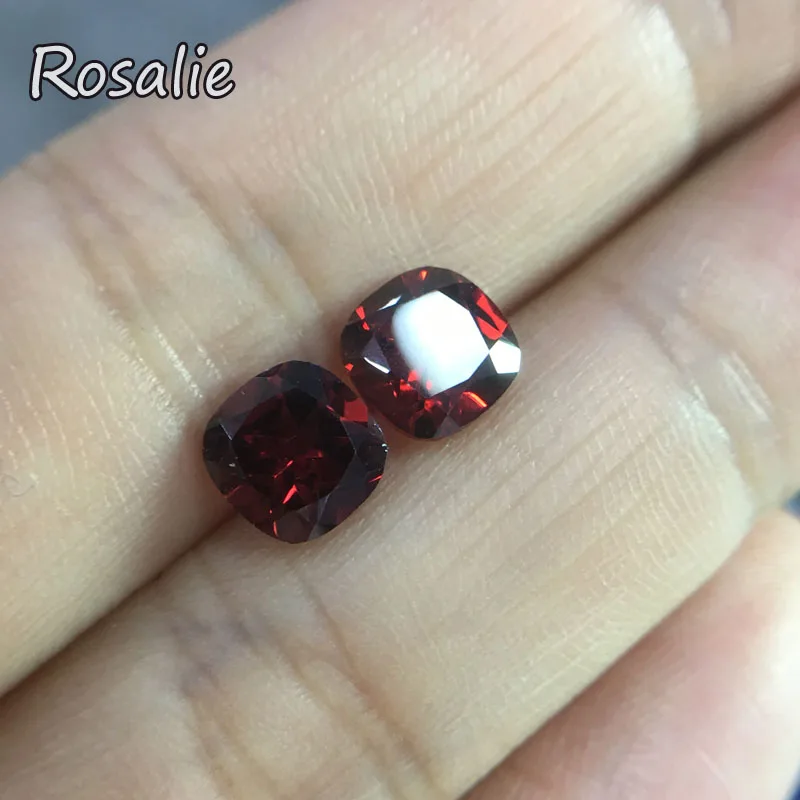 Розали сыпучих природных драгоценных камней Мозамбик красный гранат cu7mm 2 шт. в