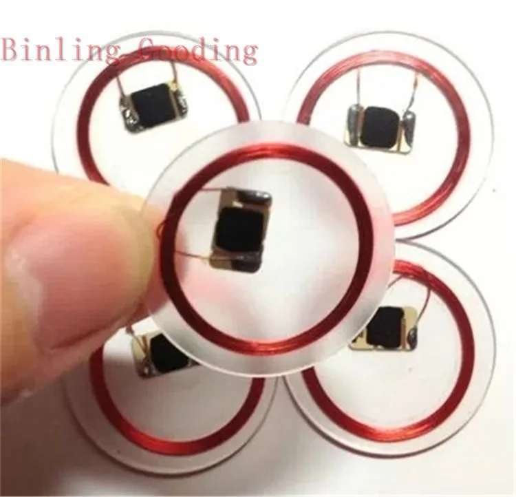 

5pcs/lot 125khz RFID EM4100 TK4100 Transparent Coin Card (25mm) ID Card
