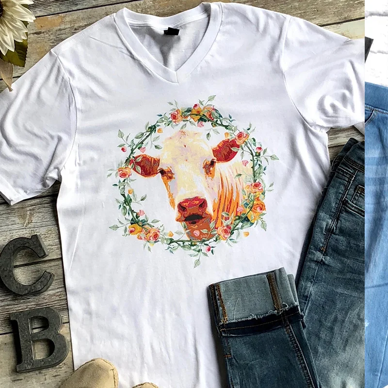 

Женская футболка, яркие женские топы, рубашка, Готическая женская уличная одежда, Цветочная футболка в стиле «Харадзюку»