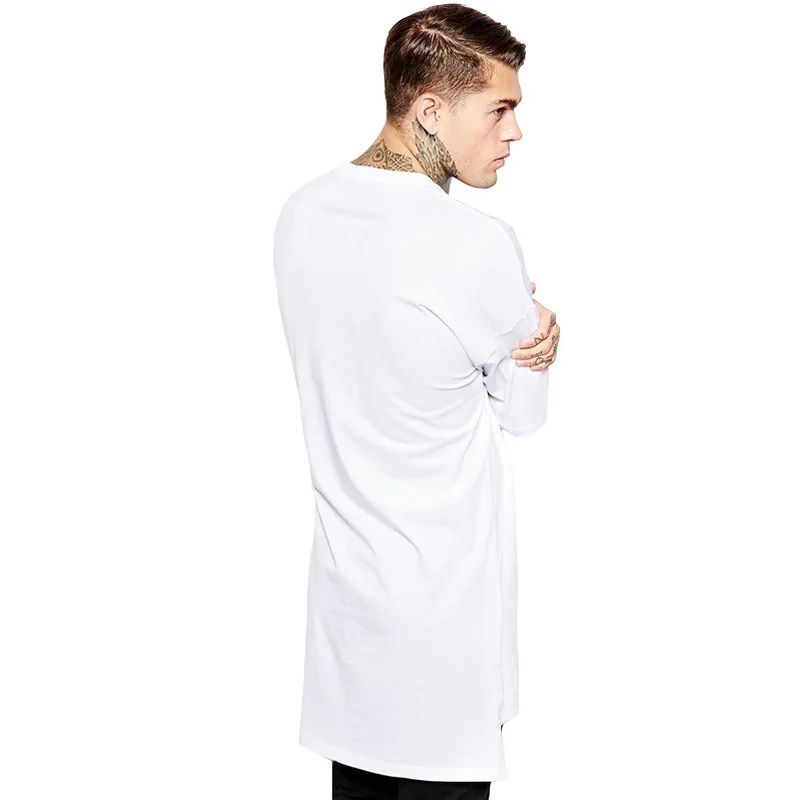 Футболка мужская белая с длинным рукавом в стиле хип хоп BMTX03|tees brands|brand men t shirtmens