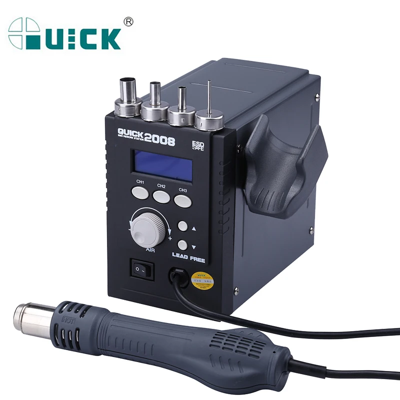 Быстрая 2008 ESD безопасная паяльная станция SMD паяльная станция 700 Вт бессвинцовый горячий воздушный пистолет Тепловая пушка BGA Распайка инструменты