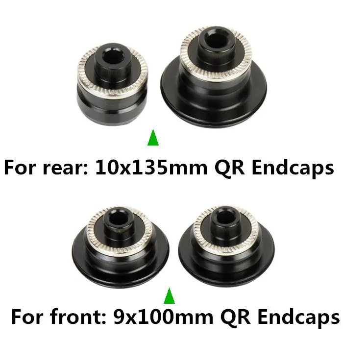 QR Endcaps KOOZER Новинка MF480 передняя, Задняя Ступица набор 2/4 подшипники 24T трещотка 32 отверстия быстросъемные через ось горный велосипед ступицы для Shimano XD - Цвет: QR Endcaps