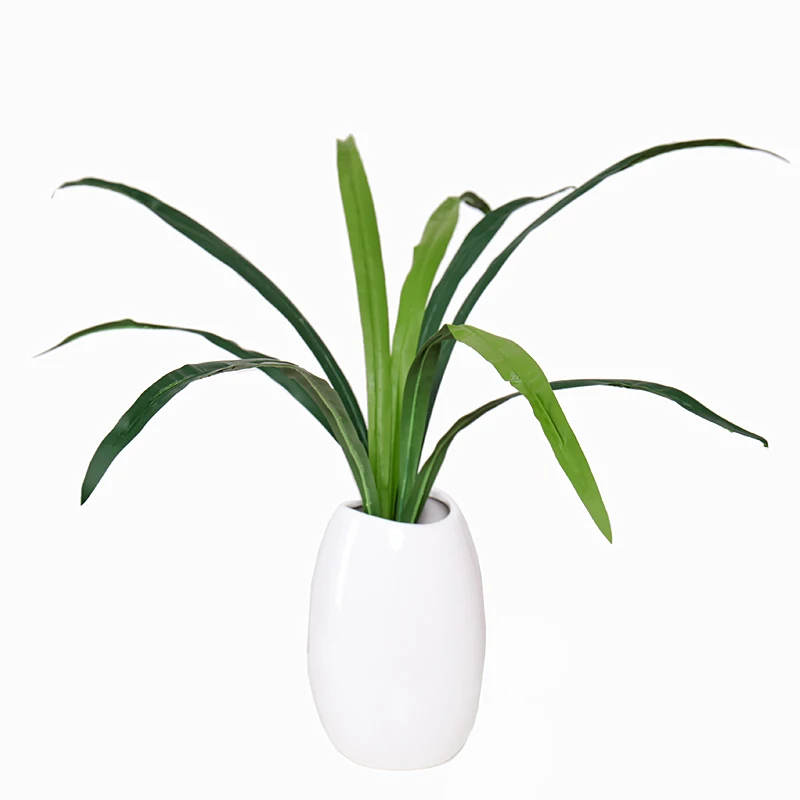 

Green Leaf Artificial Plants Vases Real Touch Silk Gladiolus Leaves Wedding Party Decor Flowers DIY Home Table Decoration
