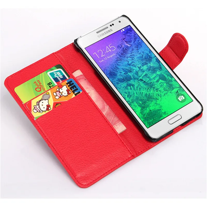 Модный чехол бумажник из искусственной кожи для Samsung Galaxy Alpha G850F G850Y Alfa с